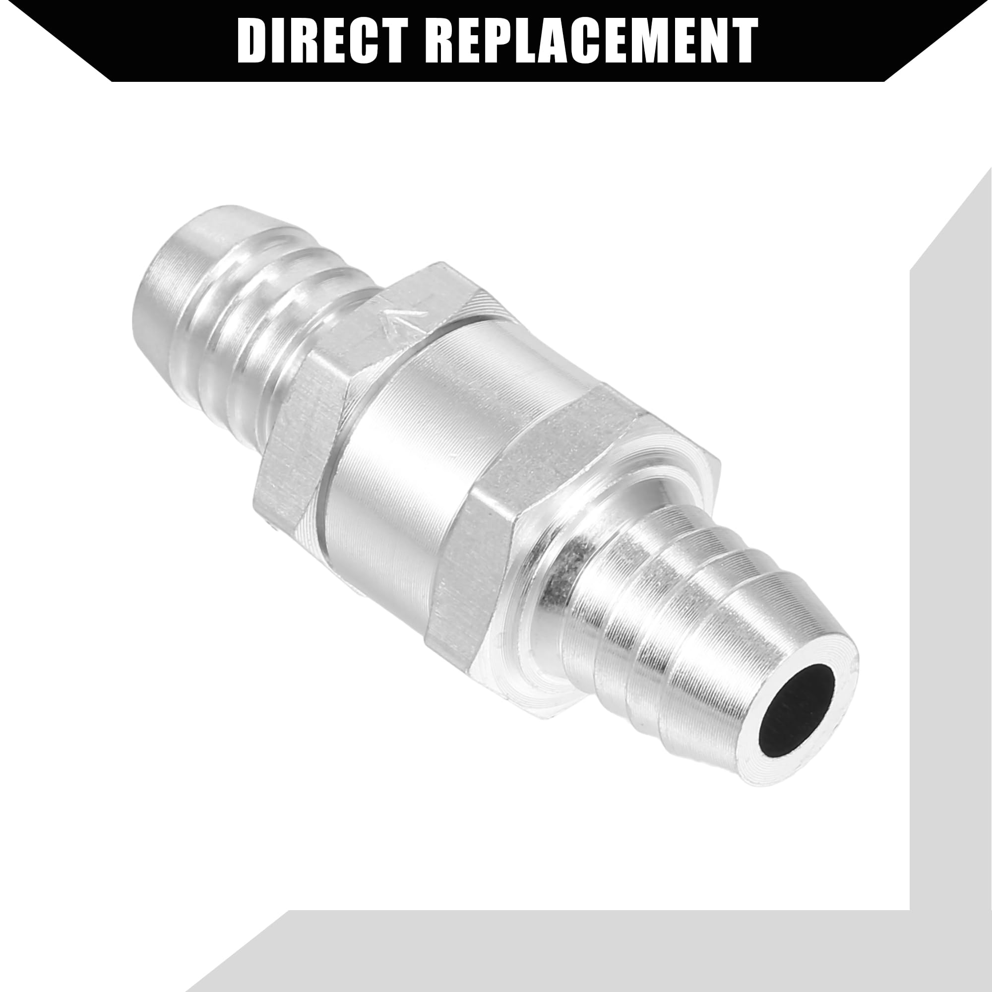 Válvula de Retención de Línea de Combustible/Válvula de Retorno Unidireccional Interna para Sistemas de Combustible/Aleación de Aluminio 5/8" 16mm OD / 2 Unidades