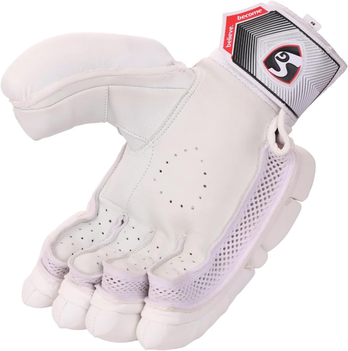 SG Test White Cricket Batting Gloves Mens Size (Right)