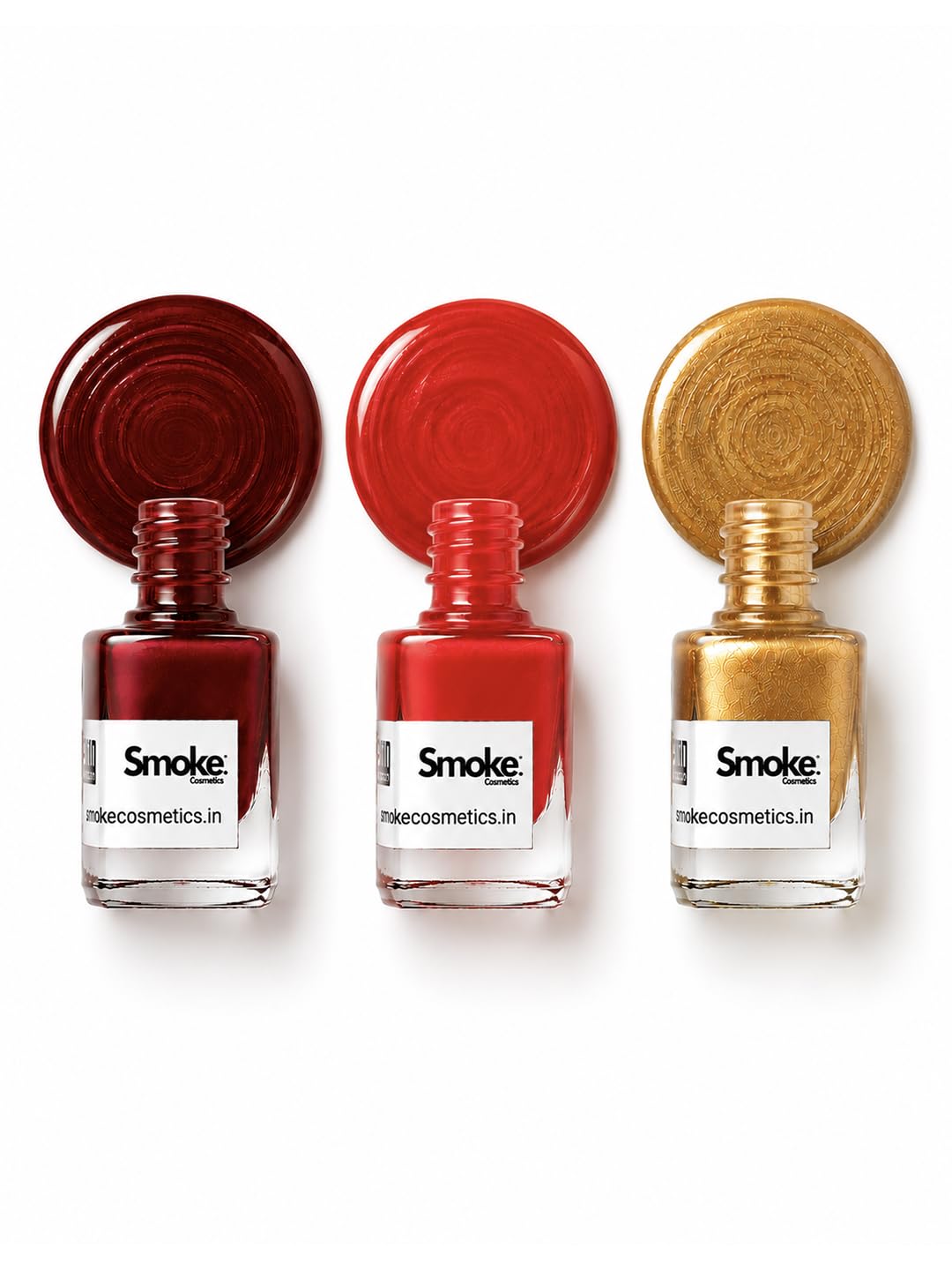 Mood Polish Matte Nail Polish Combo - Pack of 3 (Burgundy Red, Classic Red, Rose Gold) | 5 ml Each, Long-Lasting & Quick-Drying-image-3