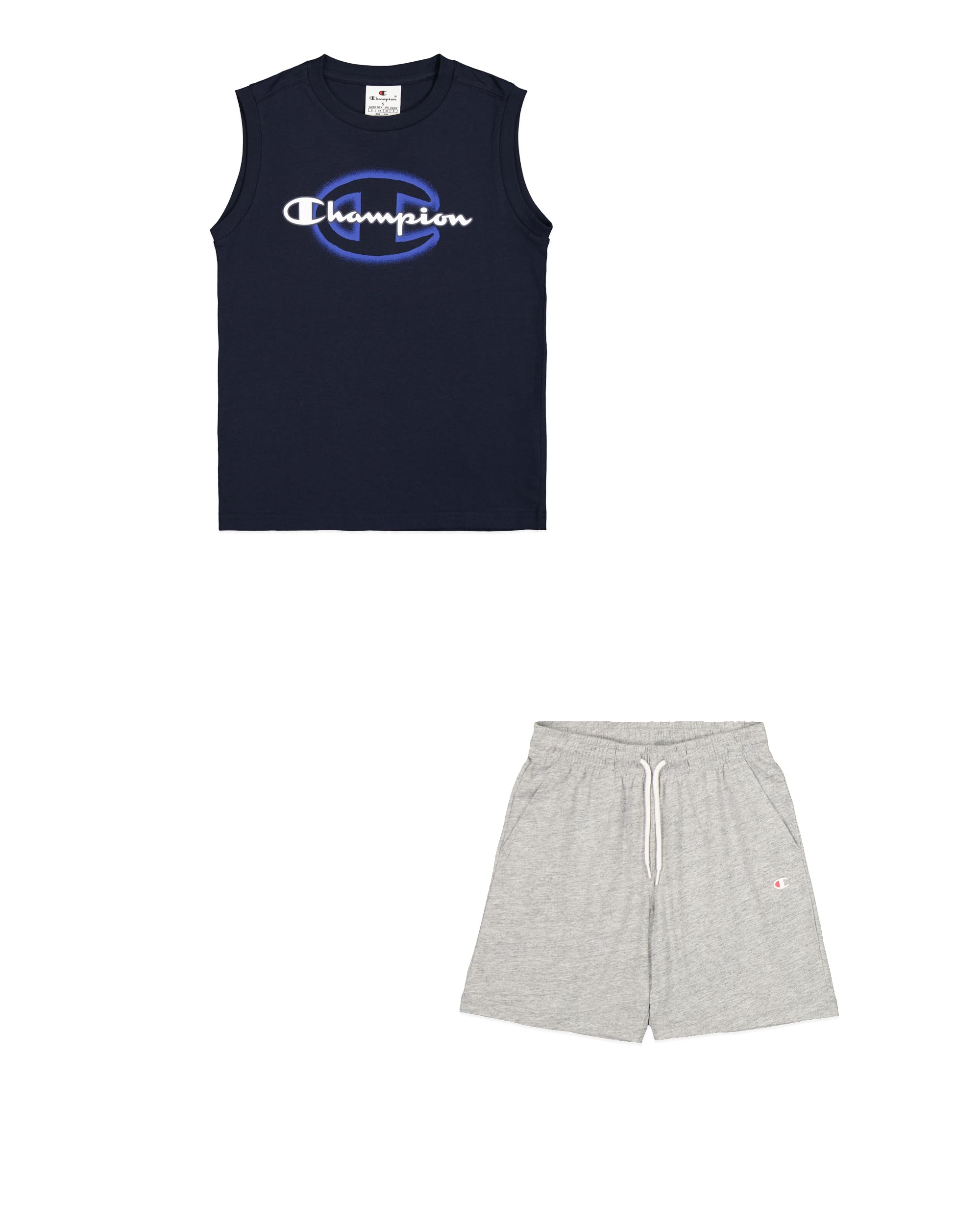 Champion Boy's Legacy Boy - Graphic Sleeveless Crewneck Set, Blue (BS501), XS