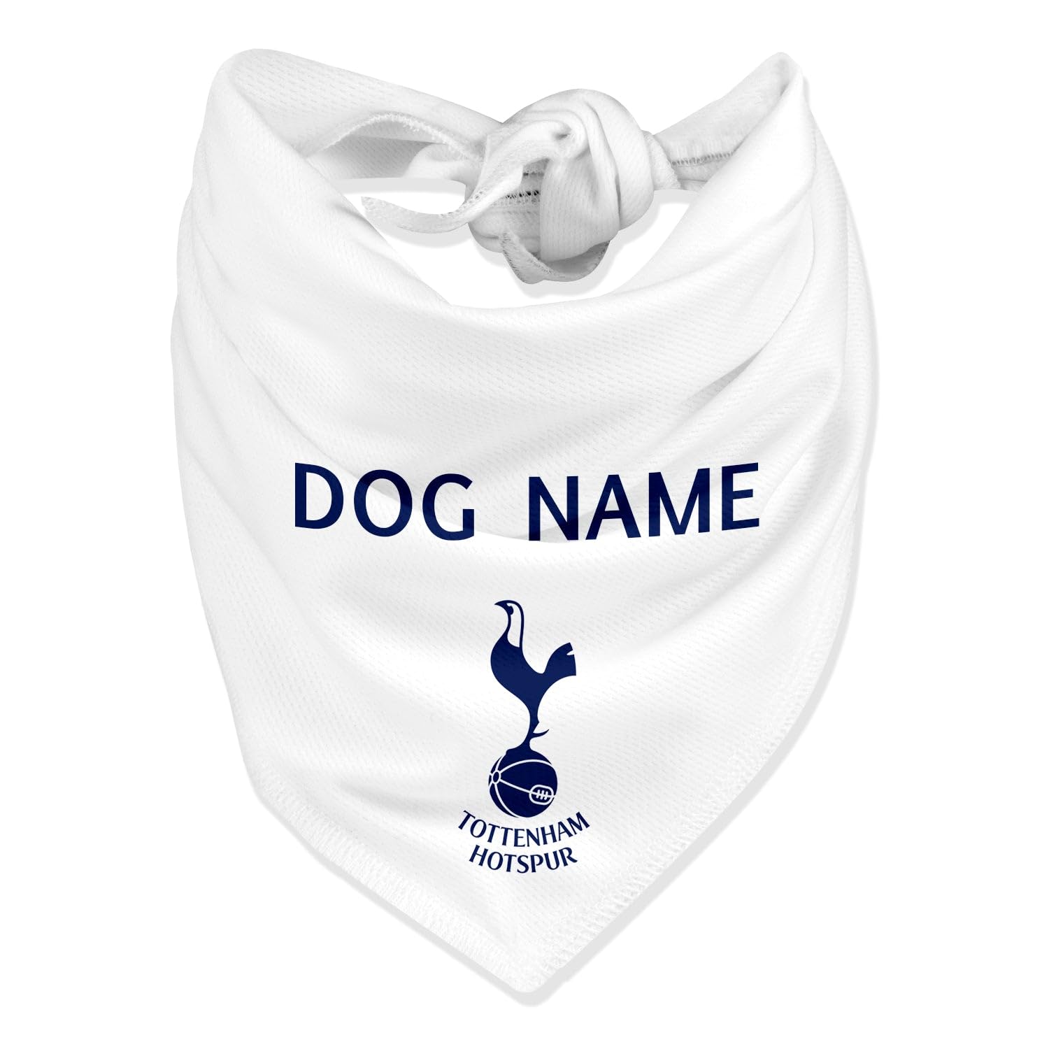 Dogsy Official Personalised Tottenham Hotspur Dog Bandana | Spurs Gifts | Football Dog Accessories | Licensed Spurs Merchandise | Tottenham Hotspur Gifts For Dogs | Football Dog Bandana (Large)