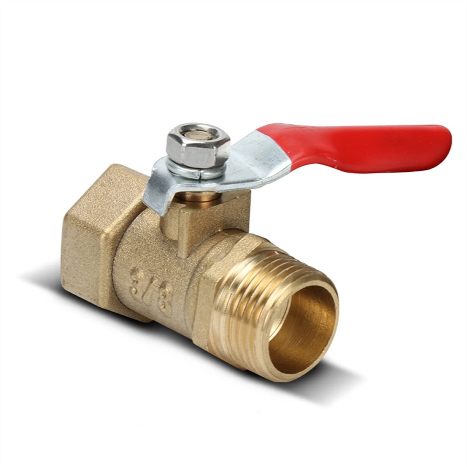 Zawór mosiężny mały zawór kulowy 1/8 "1/4" 3/8" 1/2" gwint żeński/męski w złączu złącze miedziane złączki rurowe złączki (0,5 cala)