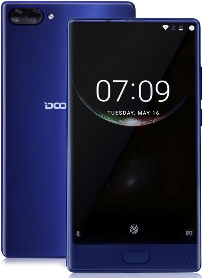 DOOGEE MIX 4G FDD-LTE Smartphone 6GB/4GB RAM 64GB ROM 5.5inch AMOLED Display 720*1280P Helio P25 Octa-core 2.5GHz CPU Android 7.0 16.0MP+8.0MP Dual Rear Camera 5.0MP Front Quick Charge Dual Sim
