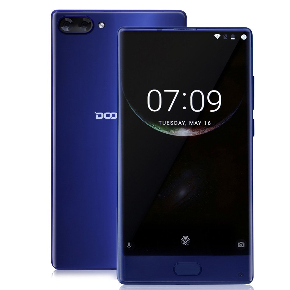 DOOGEE MIX 4G FDD-LTE Smartphone 6GB/4GB RAM 64GB ROM 5.5inch AMOLED Display 720*1280P Helio P25 Octa-core 2.5GHz CPU Android 7.0 16.0MP+8.0MP Dual Rear Camera 5.0MP Front Quick Charge Dual Sim