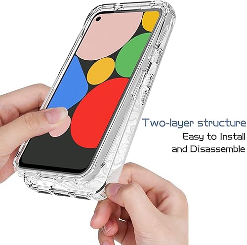 Miniatura 4 de Funda de teléfono para Google Pixel 4A (no compatible con 4A 5G) G025J GA02099 con protector de pantalla de vidrio templado, bonito patrón de