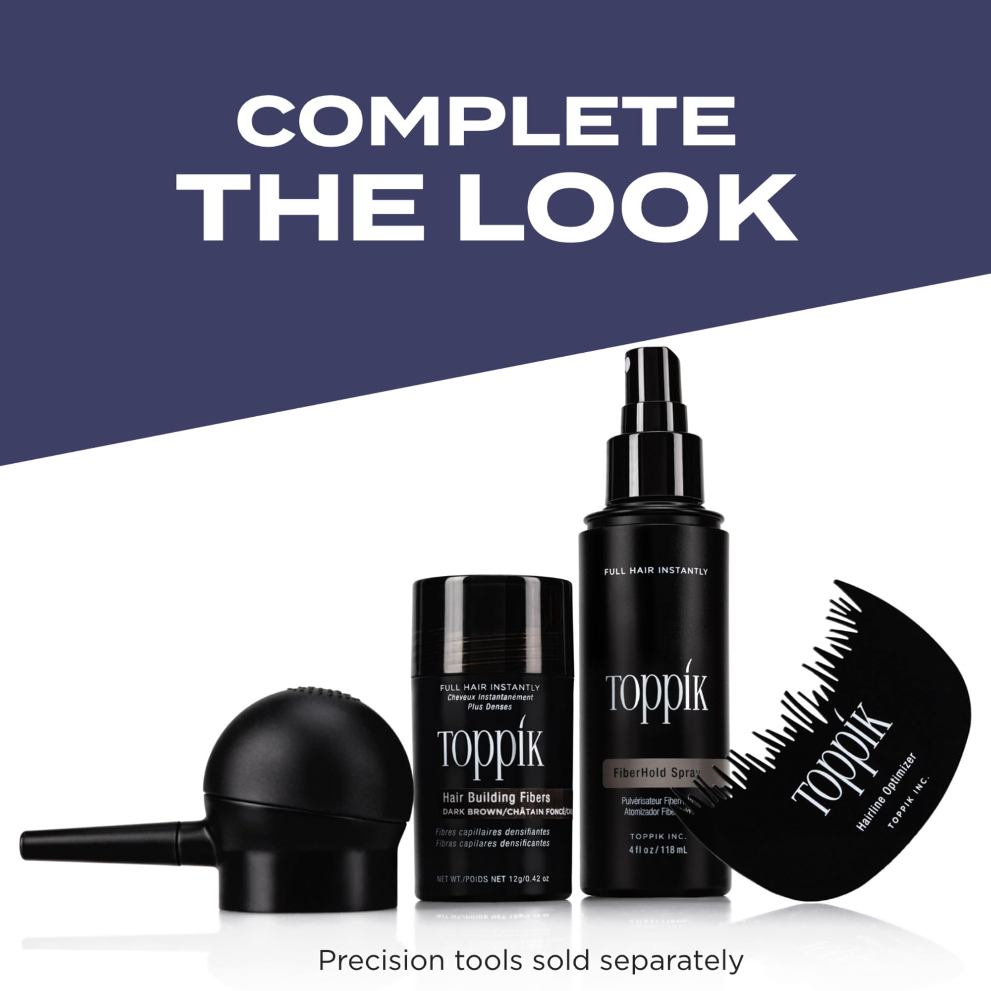 Toppik Haarfasern zur Haarverdichtung, Ansatzpuder und Streuhaar für Haarausfall und sofort volleres Haar, kaschiert lichte Stellen, natürlicher Look, einfach anzuwenden, Hellbraun, 55g