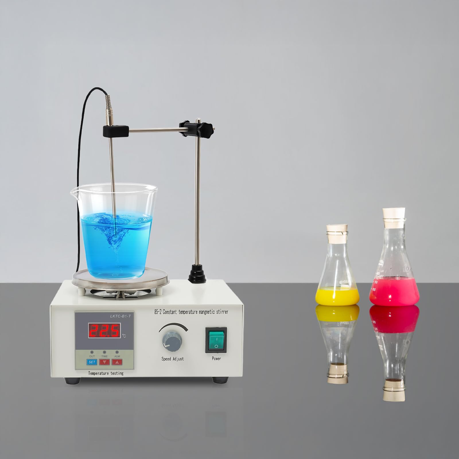 Agitador magnético 2000 ml 250 W agitador magnético de laboratorio | Agitador magnético digital con ajuste de velocidad para laboratorio industrial, farmacia, elaboración casera