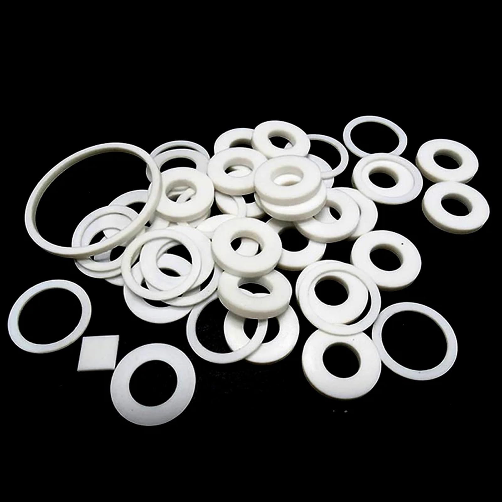 10 Uds. Junta de arandela plana de PTFE blanco espaciador junta tórica de sellado for manómetro 2mm de espesor ID 6 8 10 11 12 14 15 16 18 19 20 22-100mm (Tamaño : DN100 158x108x3mm)