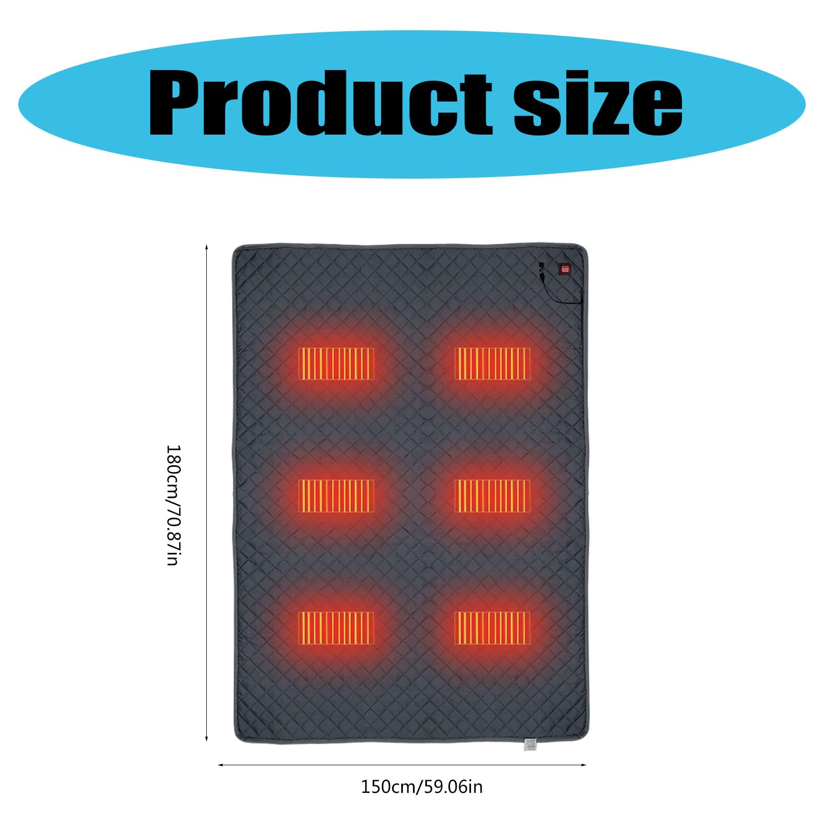 Coussin de de Couchage Chauffant de Camping, Doublure de de Couchage Chauffant, Tapis Chauffant USB d ' extérieur pour la Maison, Les Bureaux, la Voiture, la pêche, Le Camping