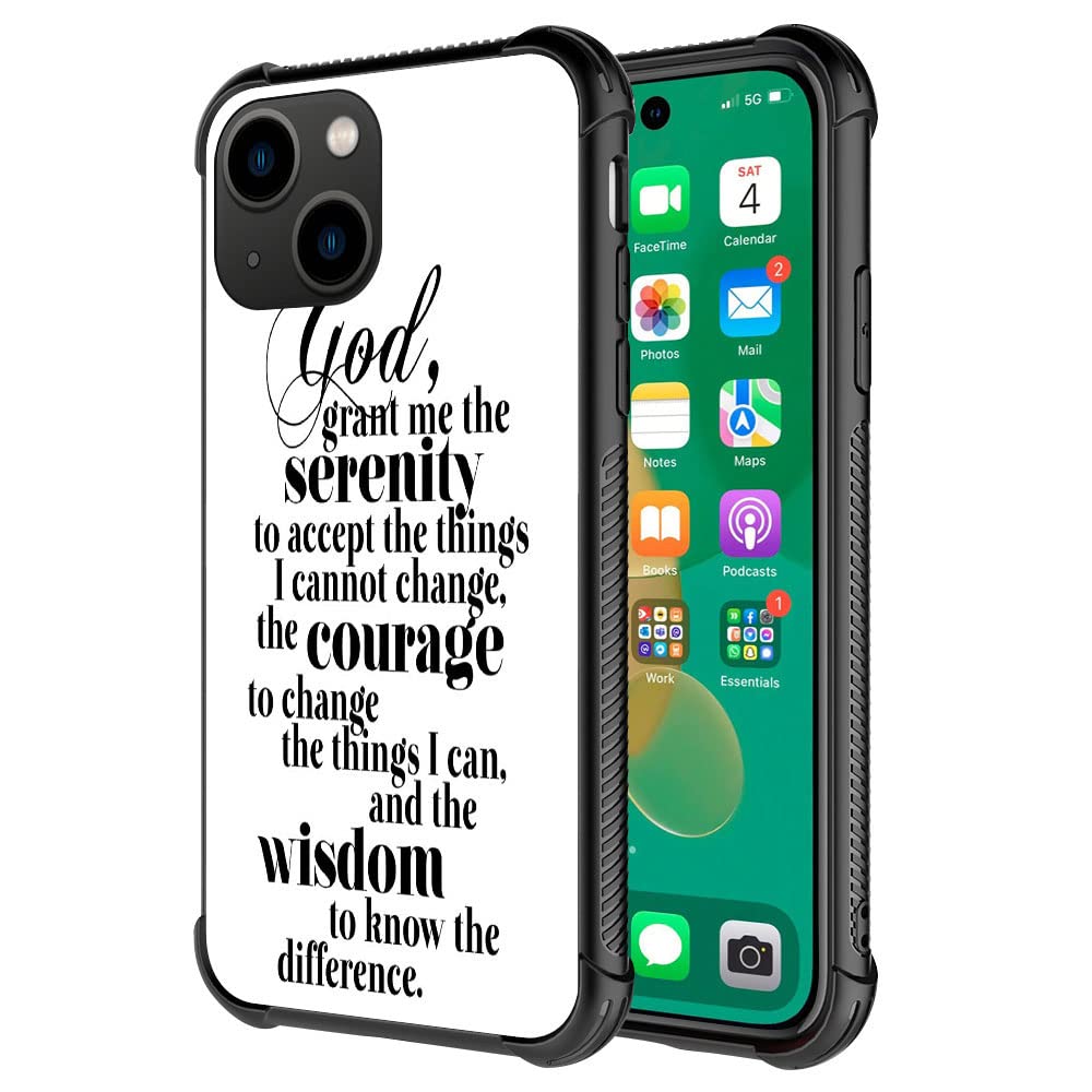 Djsok Compatibile Con La Custodia Per Iphone 14 Pro Max, Serenity Prayerquotes Iphone 14 Pro Max Custodia Per Uomo Ragazzo Ragazza Doppio Strato Antiurto Robusta Cover Design Apple Cover-image