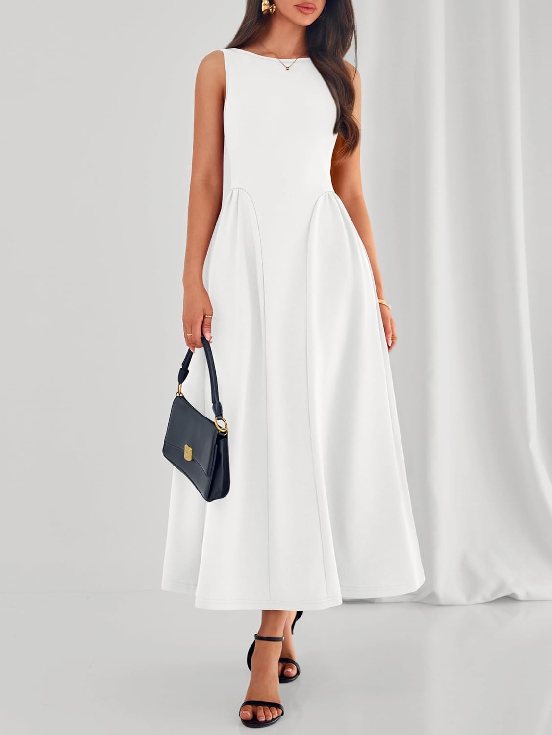 PRETTYGARDEN Summer Sleeveless Maxi Dresses for Women 2026 Elegant Classy A Line Tank Formal Midi Long Wedding Guest Dress - Image 2