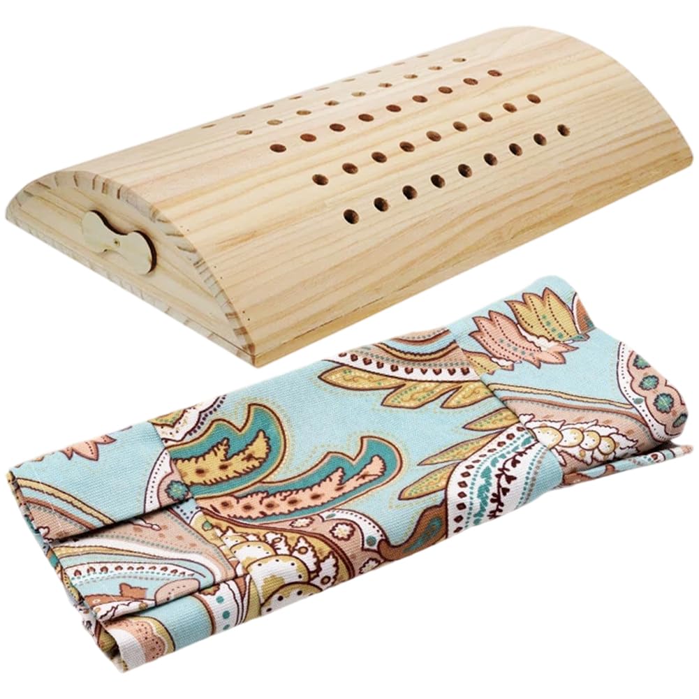 Oreiller moxibustion en bois cou et soutien cervical lombaire ergonomique