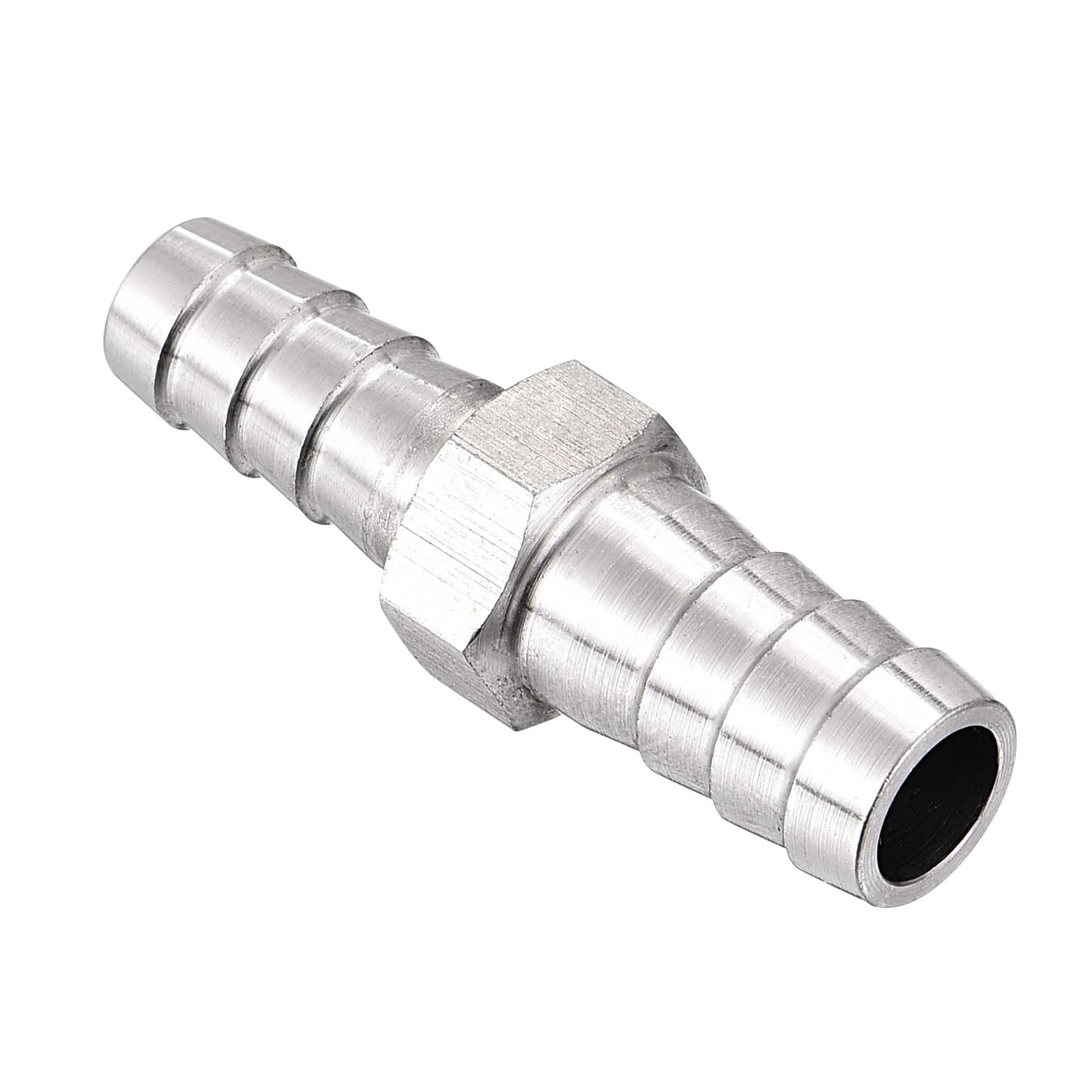 Kozelo Pack of 1, 304 Stainless Steel Hose Barbs Fittings 1 1/4"(32mm) Hose Barbs to 1"(25.5mm) Fittings, Stainless Steel Hex Bars for Home Machines, Massage Bathtubs, and Irrigation