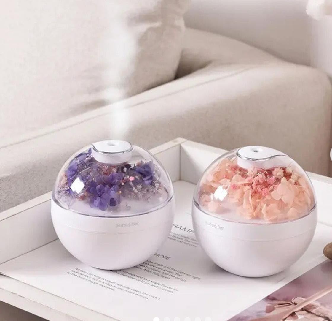 USB Mini Aroma Diffuser Eternal Flower Aromatherapy Essential Oil Air Humidifier Diffuser Home Ultrasonic Mist Maker Cool Mist, Humidifiers for Bedroom (Air Humidifier)-image-29