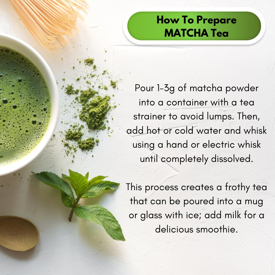 Organic Matcha Green Tea Ceremonial Grade 100 Pure Gold Premium Powder Natural Energy Antioxidants 100g 3 53 oz — view 3