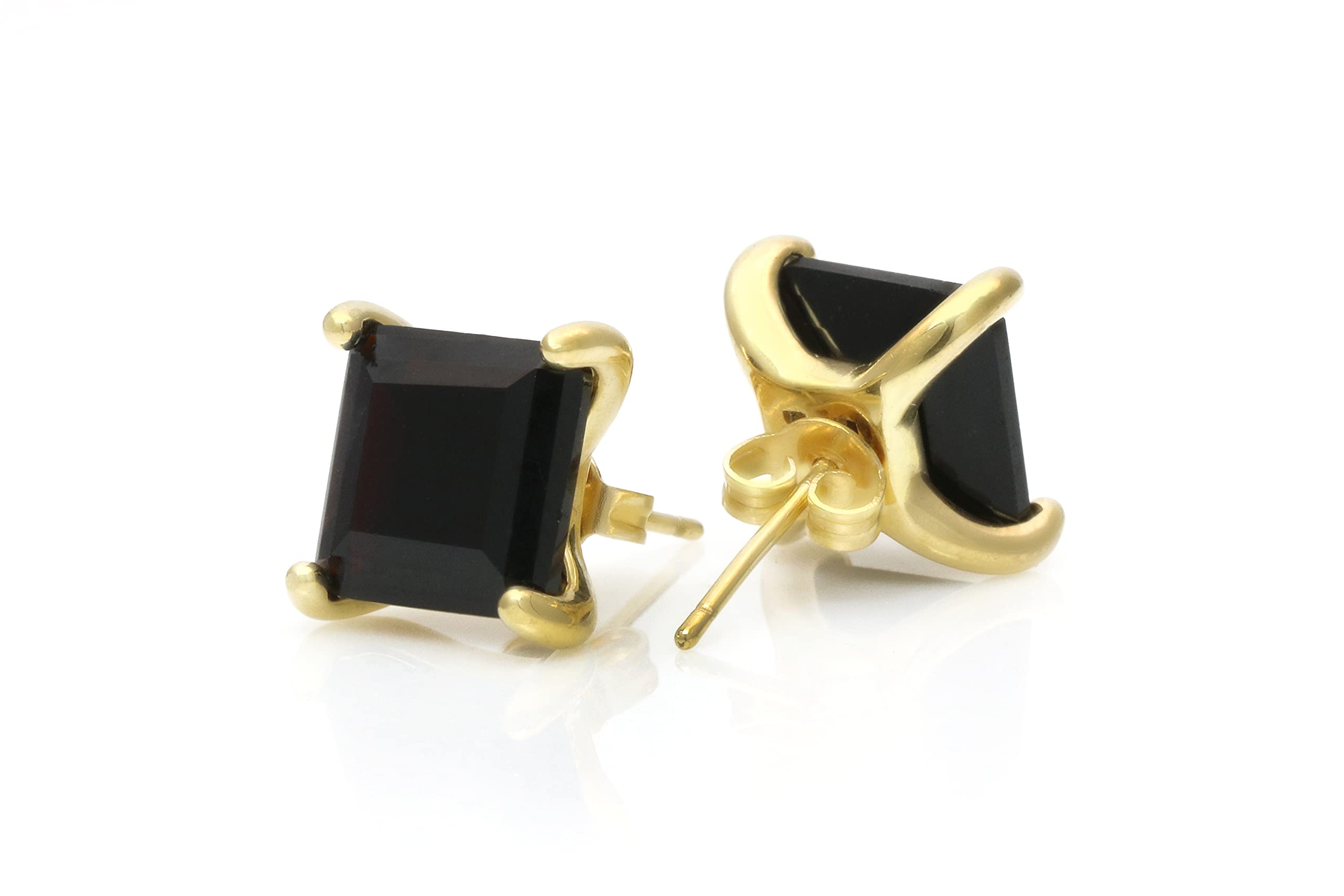 Semplici Orecchini Onice Nero Delicato per Donne - Orecchini Gioielli Gemma Stud, Orecchini per Tutti i Giorni, Orecchini Fatti a Mano Oro 14k Vermeil - Regali per Lei - Materiale Personalizzato