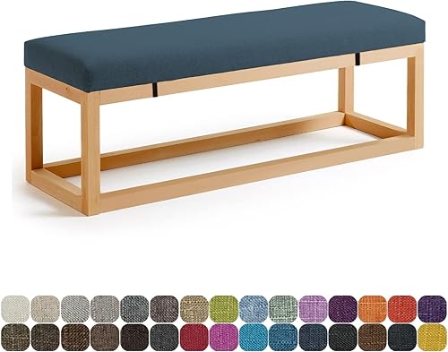 Lsjoaw Cojín de banco para muebles de interior de 39.4 x 15.7 x 1.2 pulgadas, cojín de asiento para ventana de patio, jardín, sofá, columpio, sillas