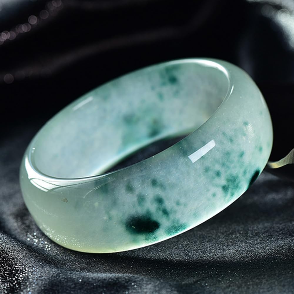 URED Natural Jade Bangle Bracelet For Women Good Luck Bangle Green Real Jade Bracelet Jade Stone Wealth Healing Bracelet Chinese Feng Shui Bracelet For Birthday - Image 4