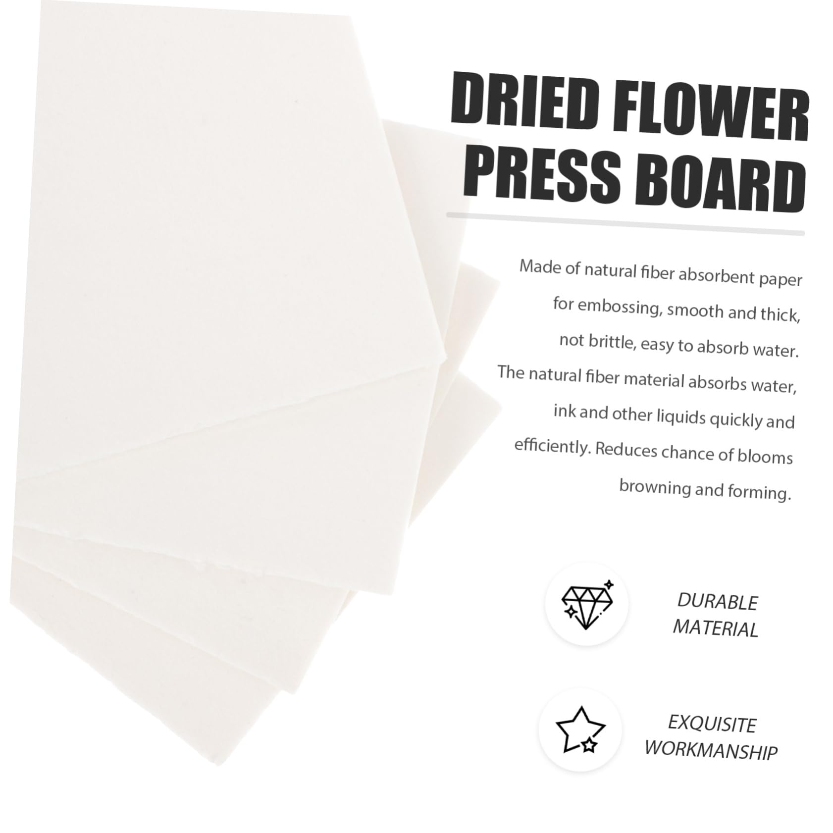 MOLUCKFU Blotting Paper Flower Press Plates 4pcs Leaf Press Boards for Professional Flower Crafting
