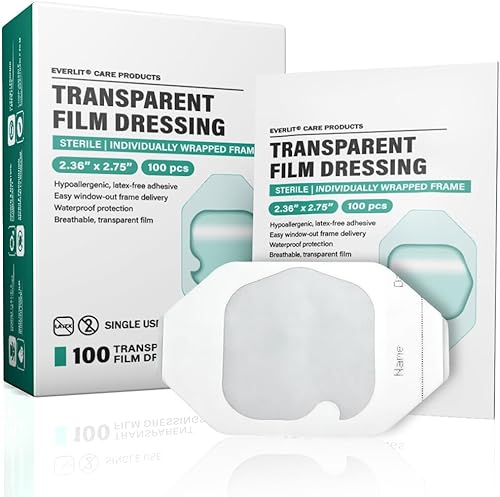 Everlit Care - Aderezo de película transparente, parche adhesivo impermeable grande, marco de ventana para ducha posquirúrgica, escudo intravenoso, disponible en Yaxa Mexico