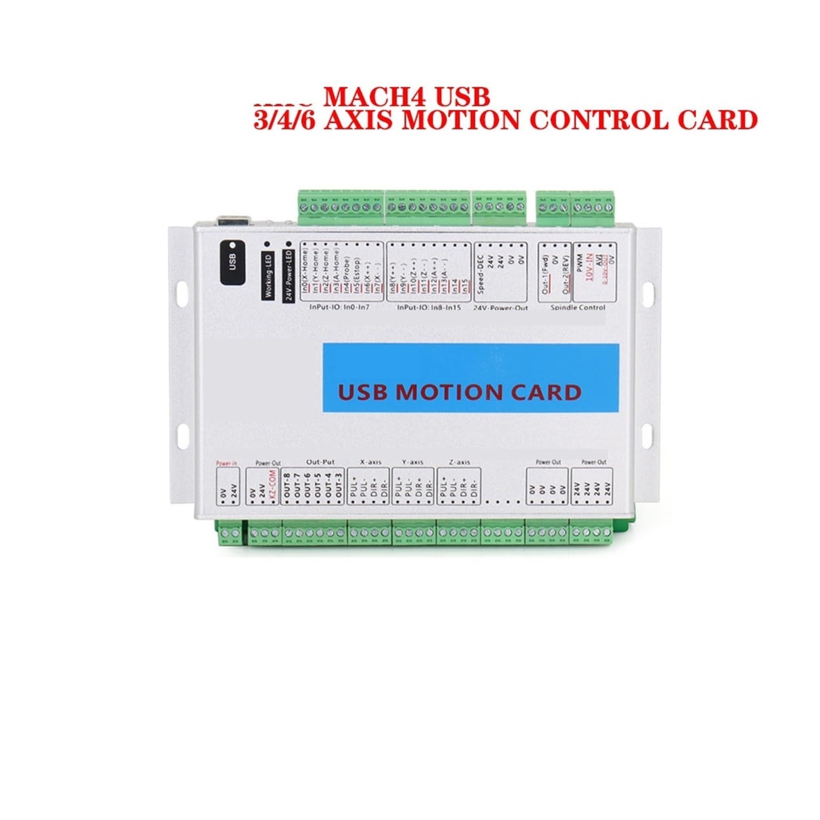 CNC-Steuerung, Mach4 Motion Control Karte Cnc Controller USB 3/4/6 Achsen MK4 Gravur Maschine CNC Bearbeitung Zentrum für CNC-Fräser, Drehmaschine(3AXIS)