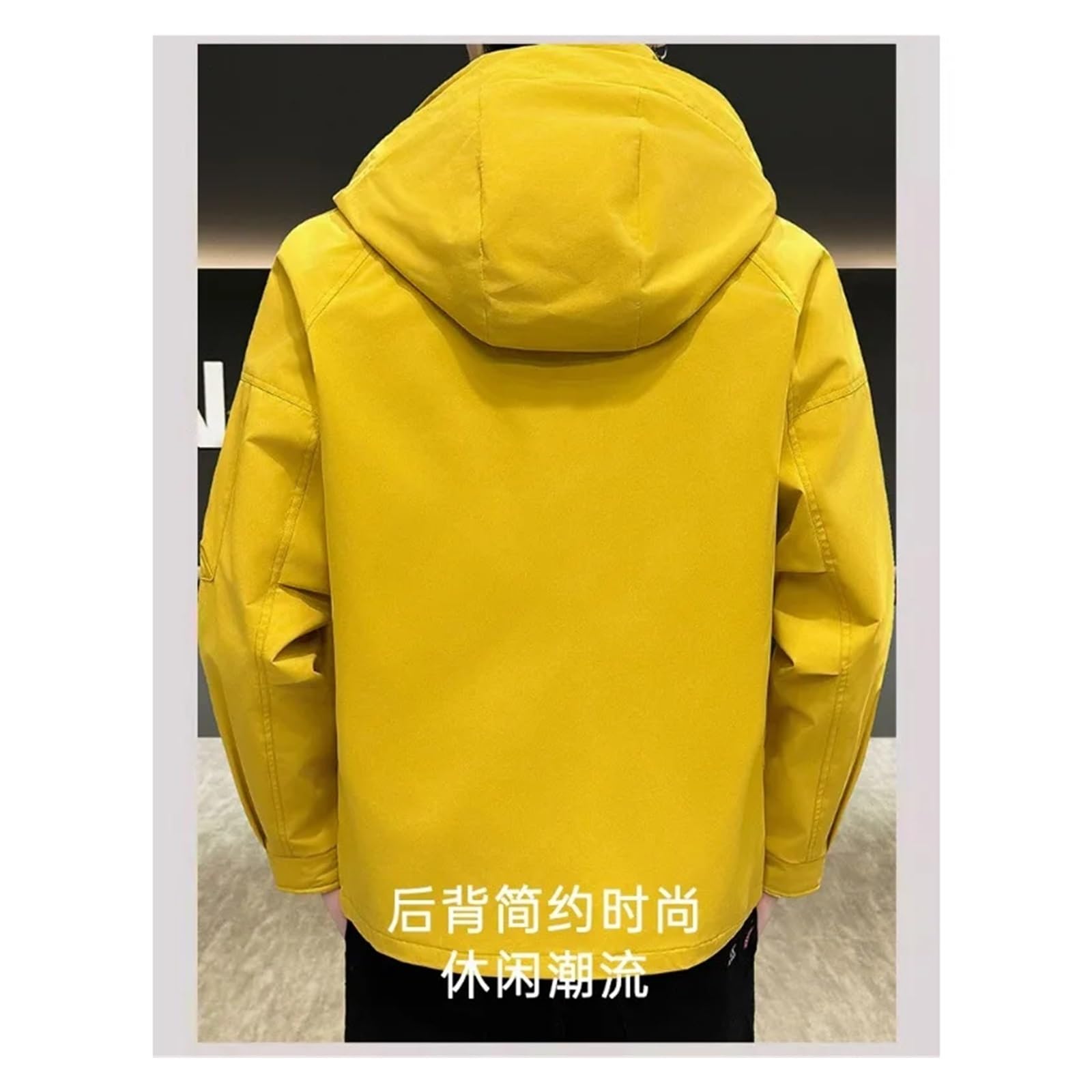 Chaqueta impermeable for hombre, informal, con capucha, for acampar, pescar al aire libre, resistente viento, for montañismo y asalto Para Hombre