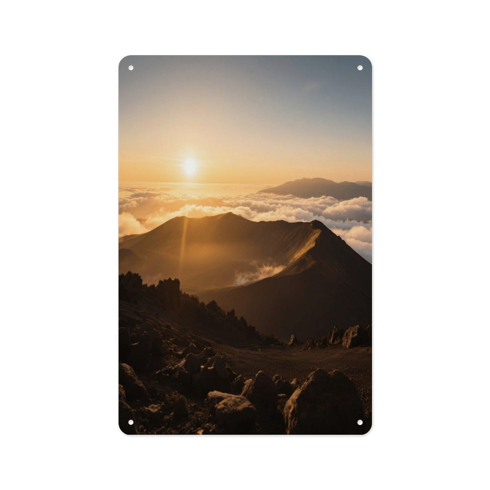 Fekiloot Style Haleakala Volcano Wall Decor Metal Signs Tin Signs Poster