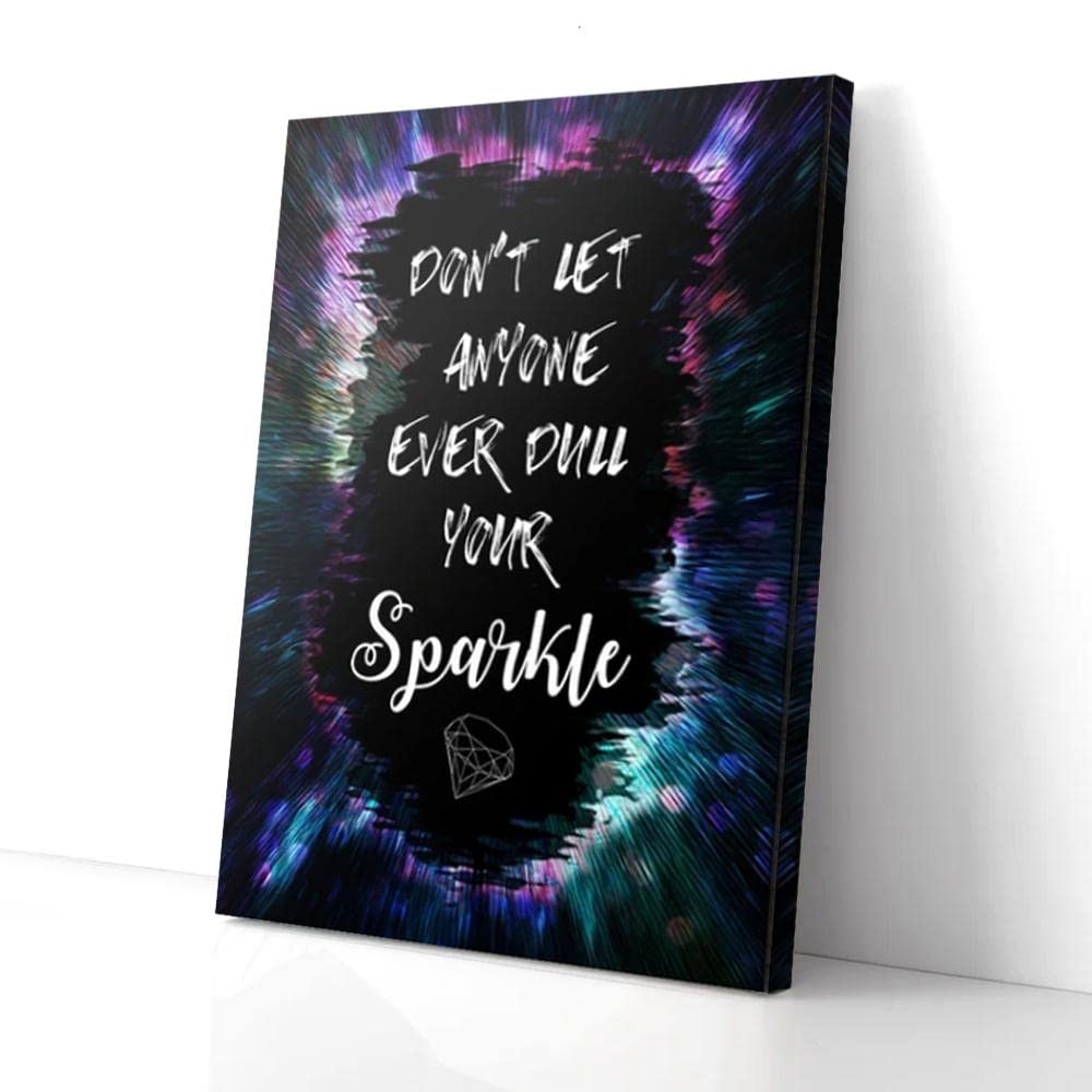 YAASIMOULE Don’t Let Anyone Dull Your Sparkle Canvas Prints Wall Art
