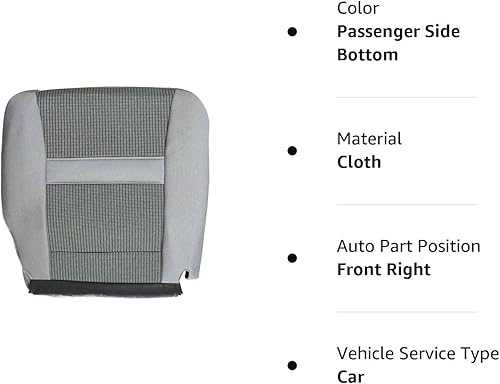 Miniatura 8 de Funda de asiento de tela de repuesto para Dodge Ram 2500 2006 2007 2008 2009 2010 Ram 3500 4500 5500 2006 2007 2008 2009 2010 suave y cómoda,