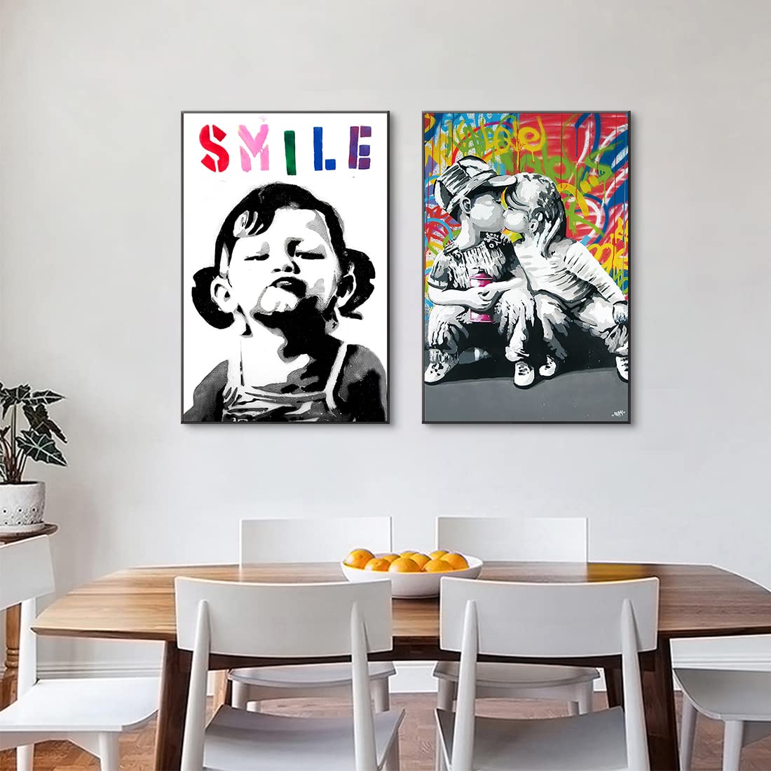 Amazon.co.jp: Banksy アートパネル 2枚 飾り絵 バンクシー 子供