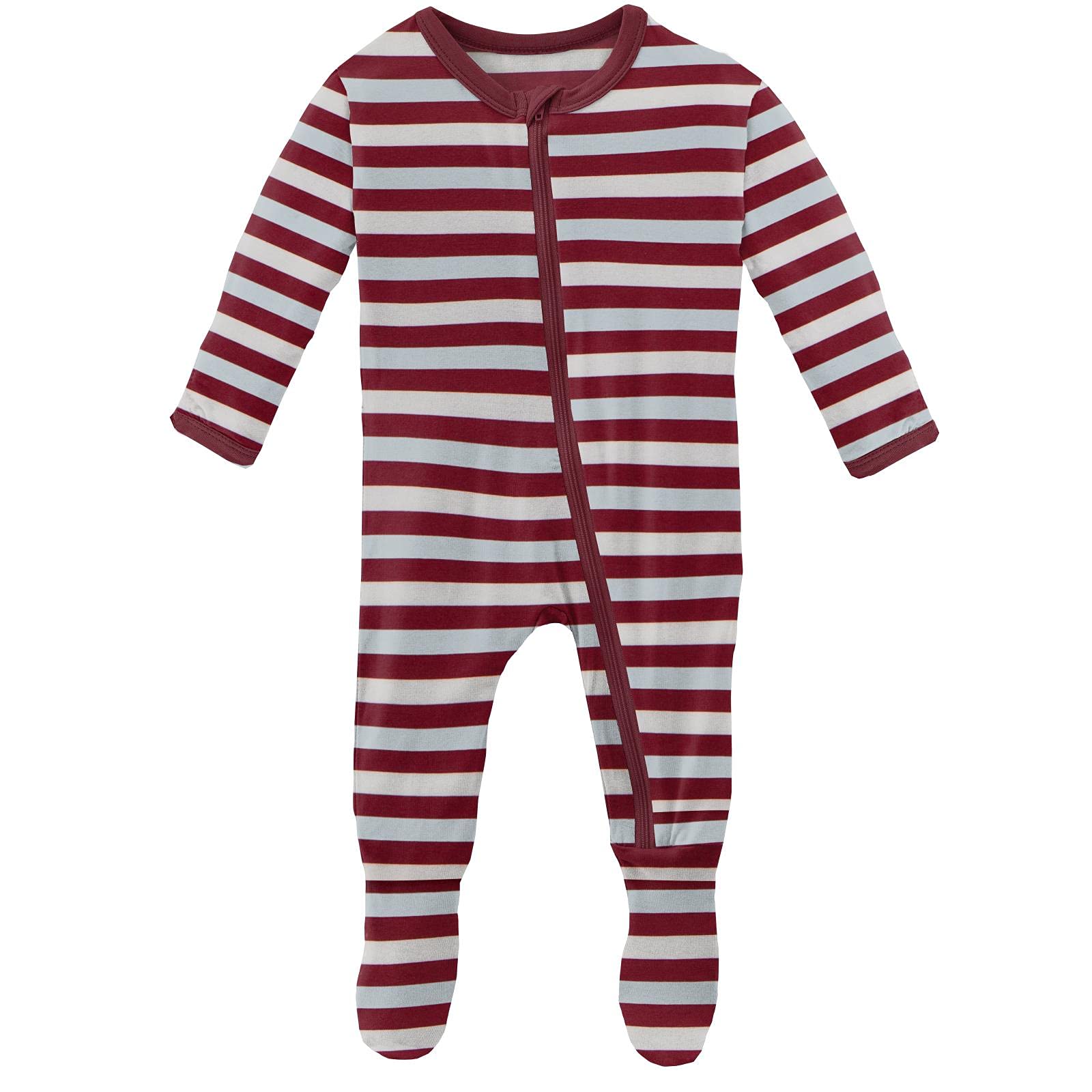 KicKee Baby &amp; Toddler Zipper Footie – Ultra-Soft Viscose from Bamboo Pajamas with Flip Paws &amp; Grips