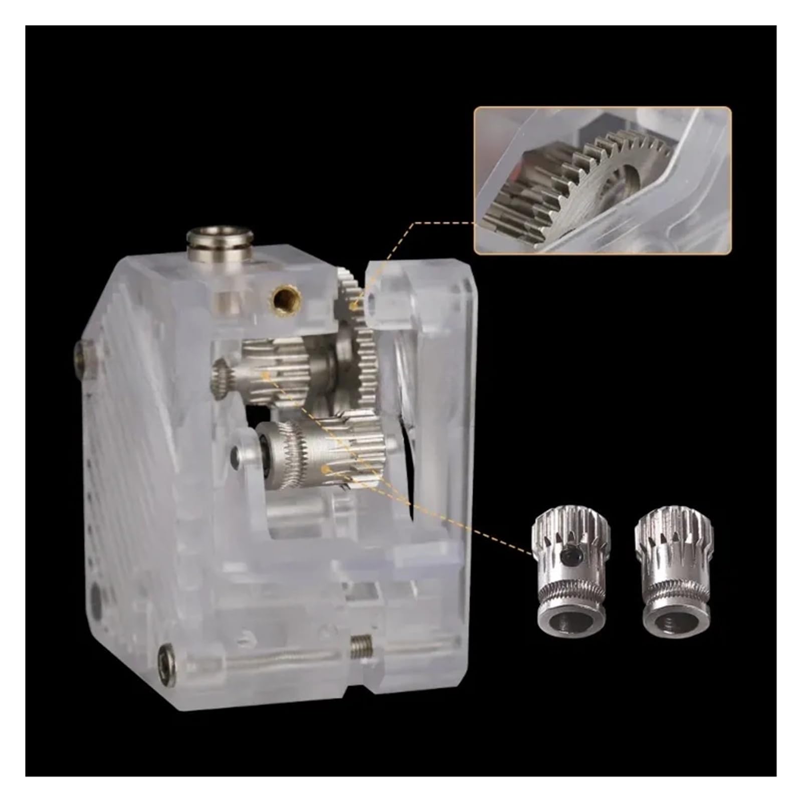 DDE Dual Drive Extruder kompatibel mit Bowden Extruder, präzise Zuführung, langlebig und einfache Installation(Right,Set 2)