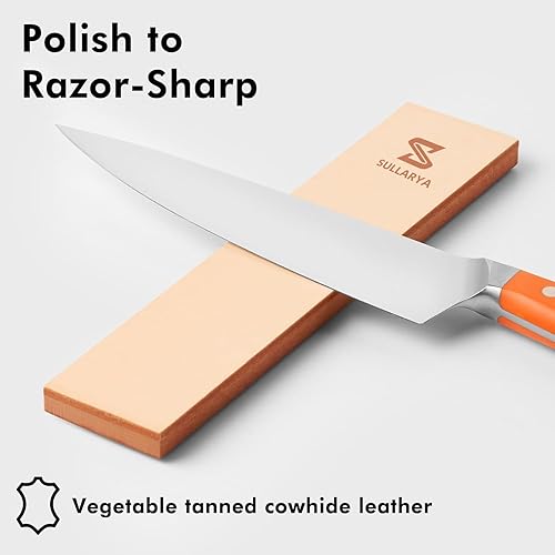 Miniatura 4 de Kit de afilador de cuchillos 2 en 1 con 5 ángulos ajustables y afilador de cuero, sistema completo de afilado para cocina, bolsillo, cuchillos