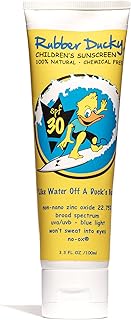 Sponsored Ad - Rubber Ducky SPF 30 Natural Children's Sunscreen Cream for Face and Body, 100% Natural, Chemical Free, Broa...