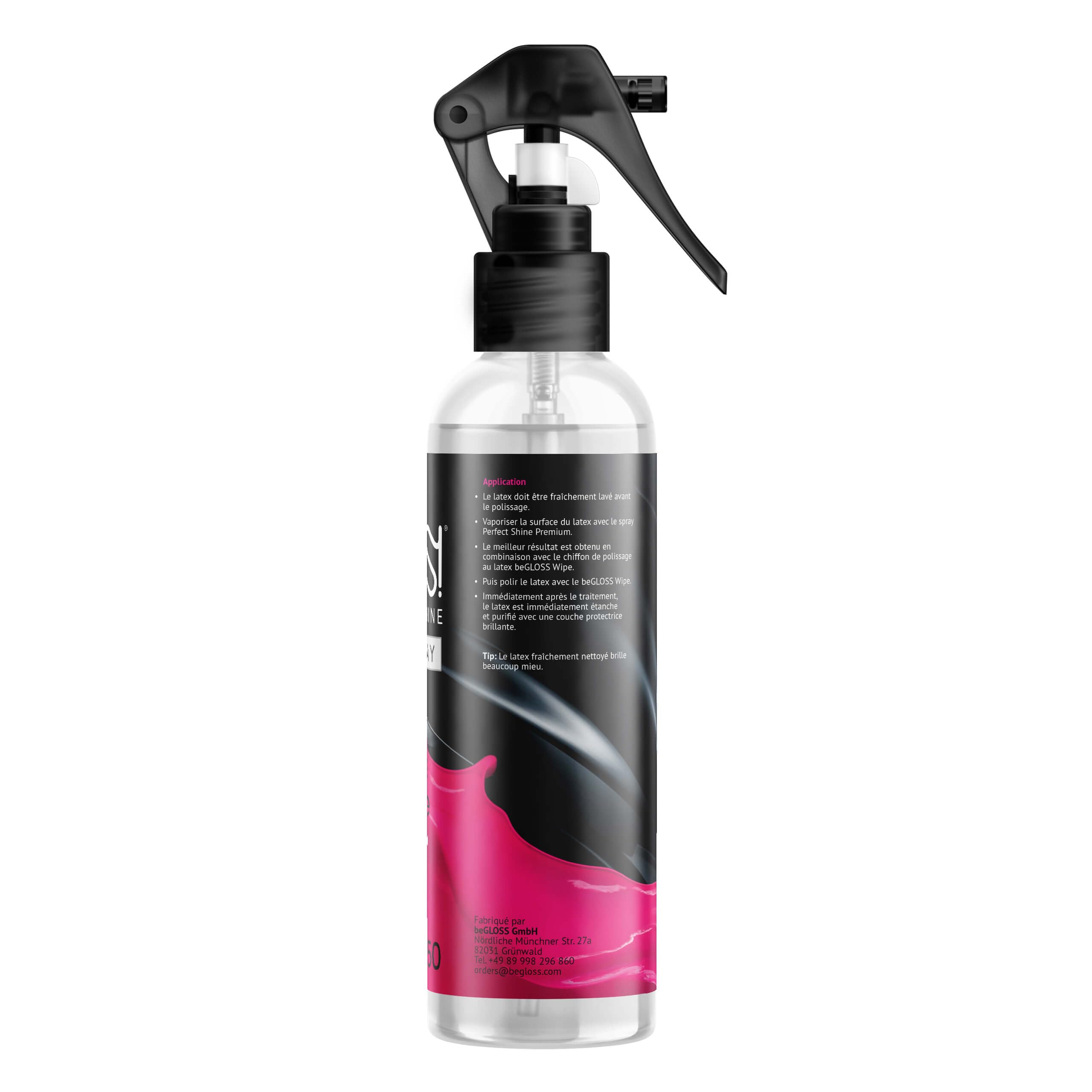 Latex Care KIT 250 - Perfect SHINE PREMIUM SPRAY - Special WASH LATEX - WIPE S