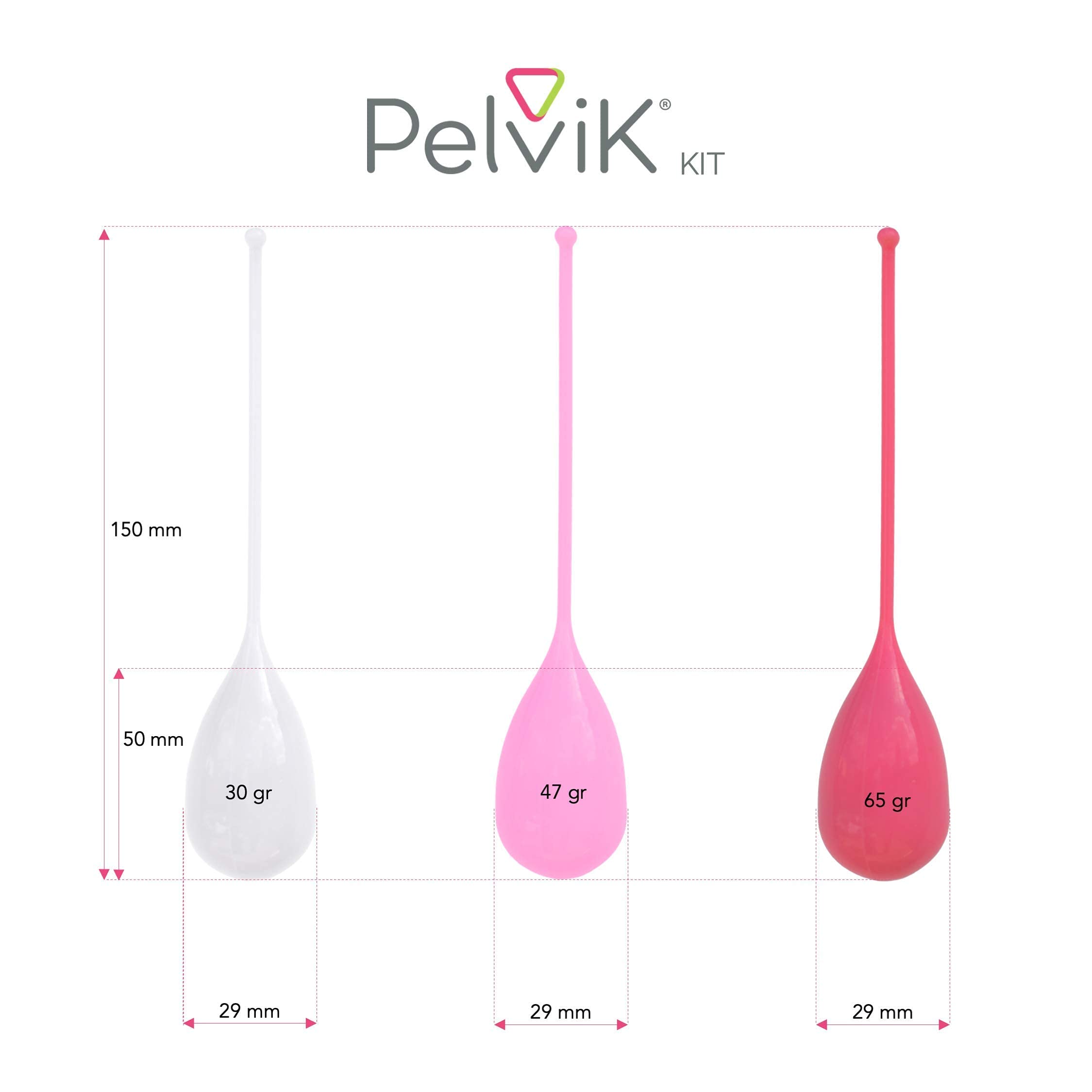 Palline di Kegel - Kit 3 Coni - Dispositivo Medico Brevettato per Ginnastica e Riabilitazione Pelvica Incontinenza urinaria post parto, disfunzioni pavimento pelvico - consigliato da Medici