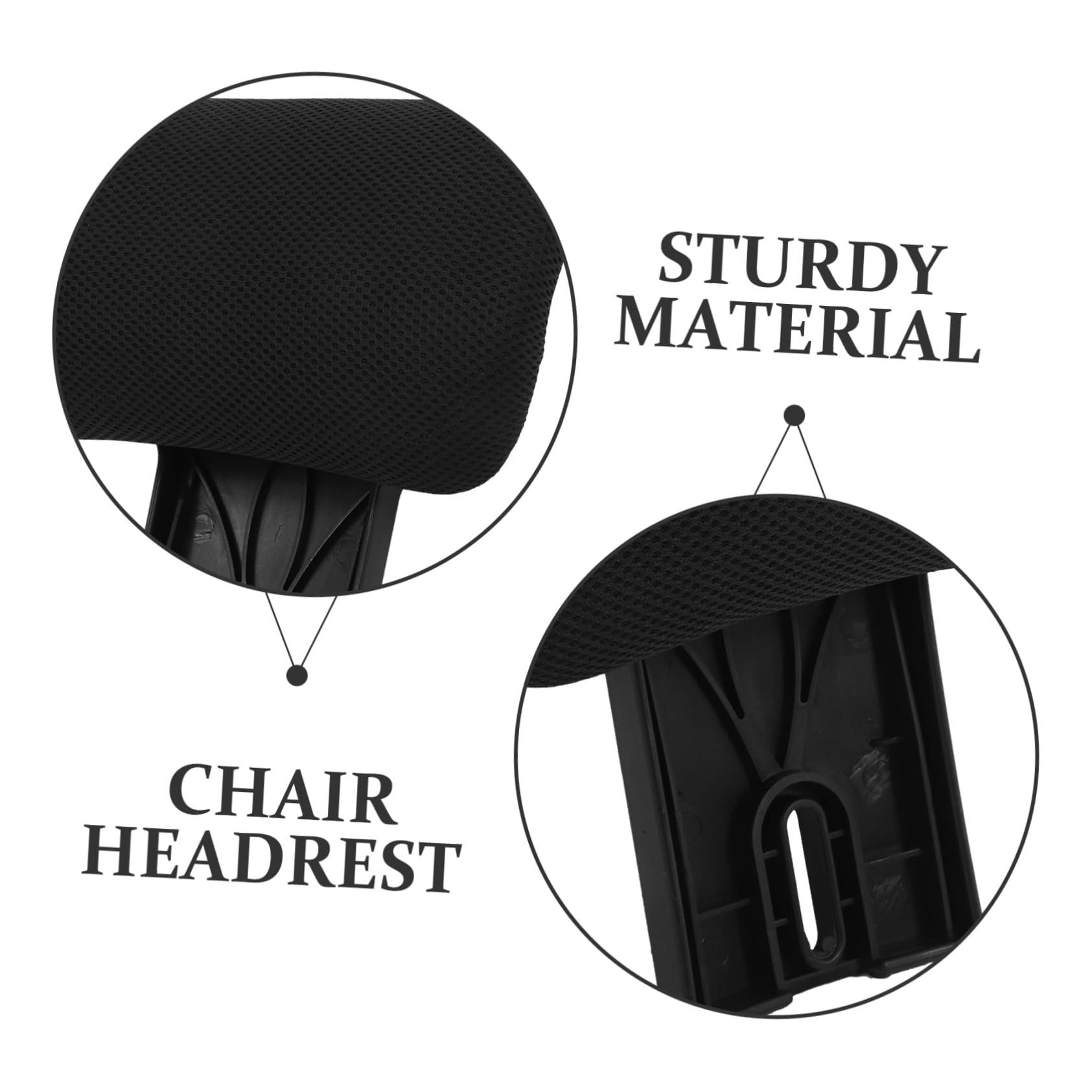 Reposacabezas Ajustable para Silla de Ordenador de Oficina Negro