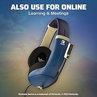 Vista 6 de PDP Gaming AIRLITE Wired Stereo Headset with Noise-Cancelling Mic for Nintendo Switch/Switch Lite/Switch OLED (Legend of Zelda Hyrule Blue)