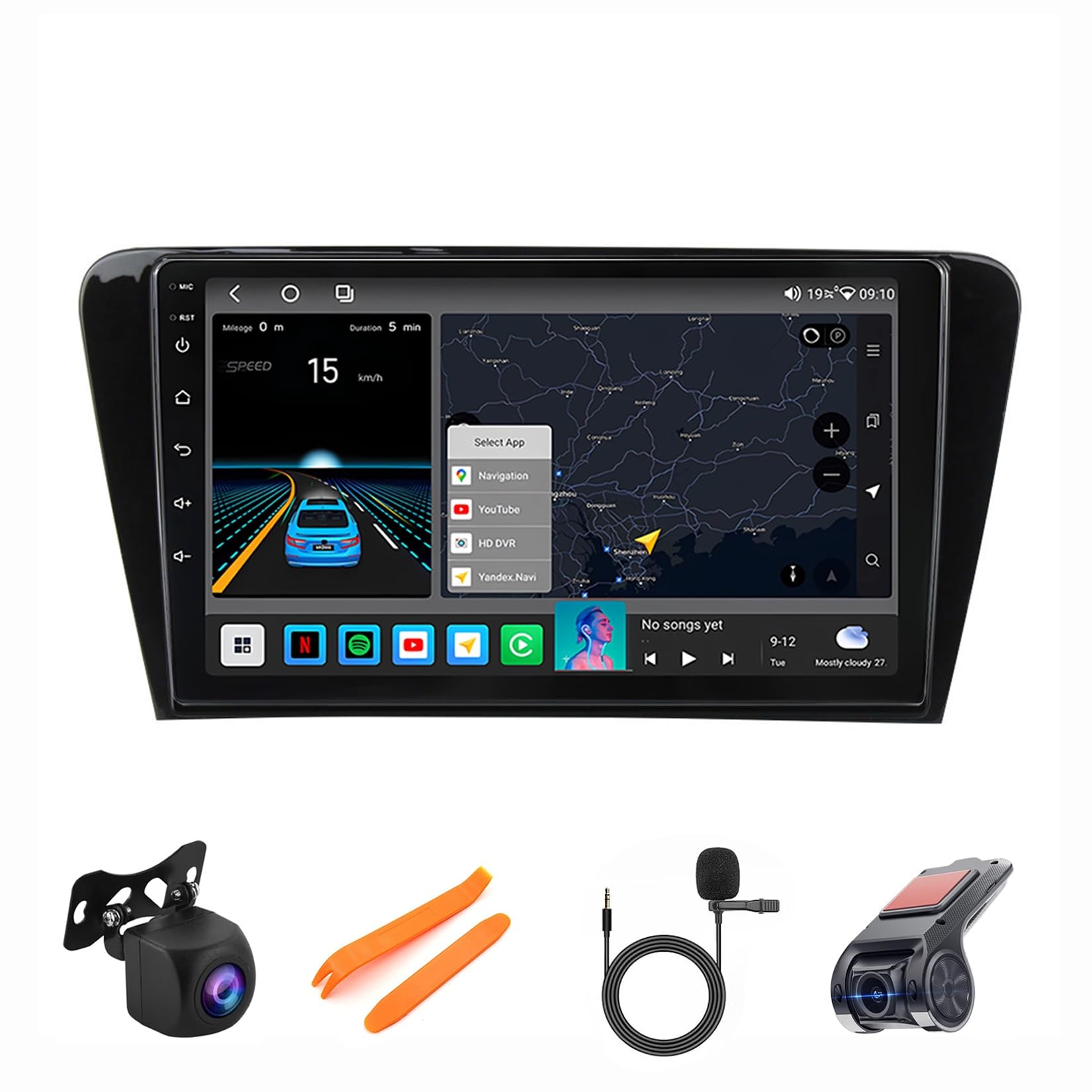 Autoradio Android 12 Skoda Octavia résout vos problèmes de navigation et GPS