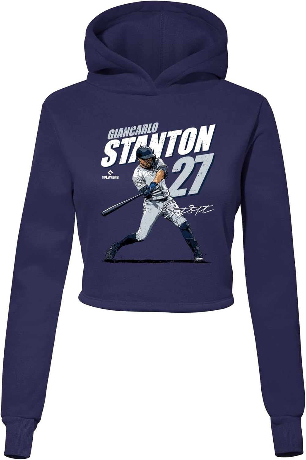 License Champs Crop Fleece Hooded Sweatshirt | MLB Baseball Players