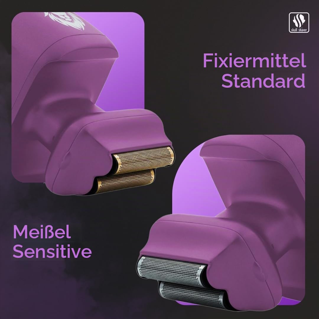 Skull Shaver One Lion Purple Pro Rasierer für Frauen - Einfache Haarentfernung - Elektrorasierer mit gestufter Doppelfolientechnologie | Einfache Haarentfernung, Elektrorasierer mit gestufter Doppelfolientechnologie, Für Frauen