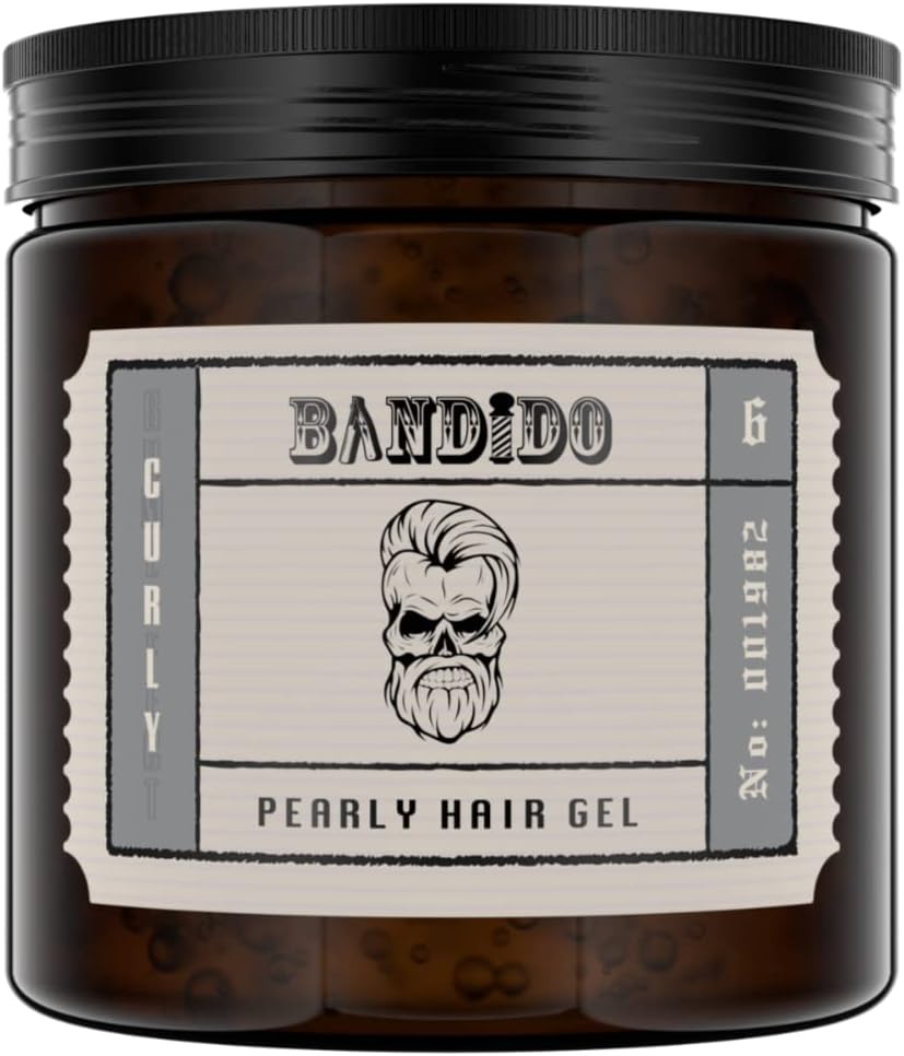 Bandido Hair Styling Gel Men 500 ml 06 Curly | Krullen Styling gel | haargel mannen | niet plakken | natte haarlook | haargel Shiny Effect | Kinderen styling gel – haargel heren, zilver parelmoer