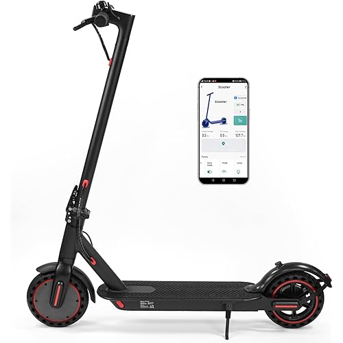 Foldable Adult Electric Scooter with a Range of 18-28 Miles, 19/22 MPH, 8.5-inch/10-inch Tires, and Dual Suspension and Braking Systems