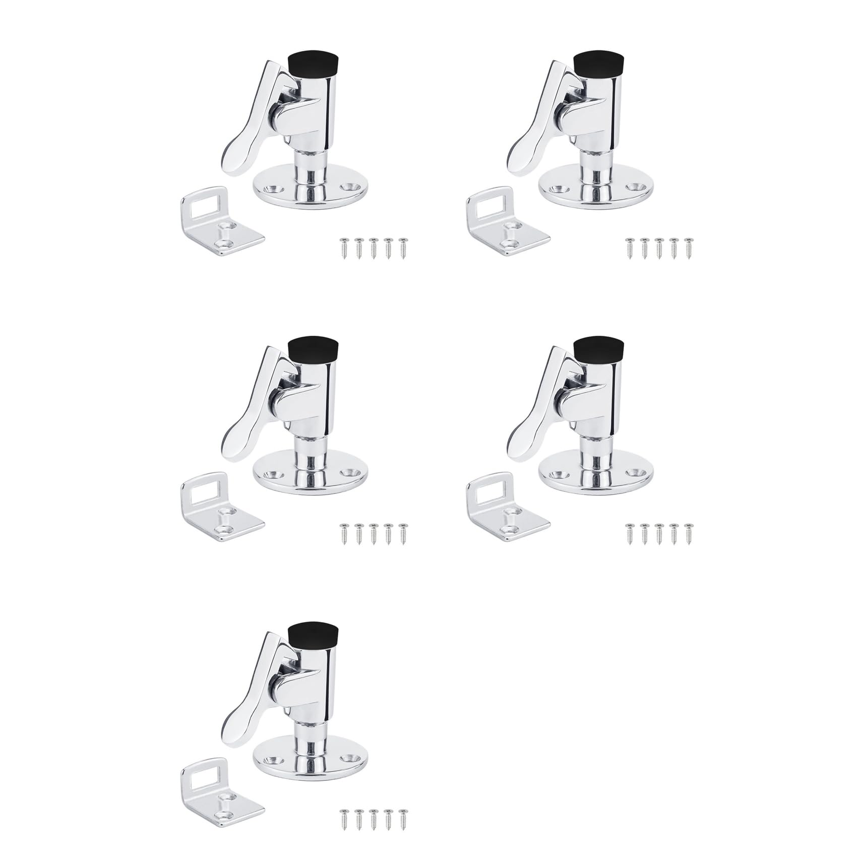 Jnchdghwa 5X Stainless Steel 316 Boat Door Stop Stopper Catch Door Holder Floor Knob Yacht RV Motorhome Spring Marine