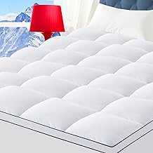 Extra Thick Mattress Topper Twin Size for Back Pain, Cooling Mattress Pad Cover Pillowtop Breathable,Down Alternative Overfilled Plush Soft Protector with 8-21 Inch Deep Pocket