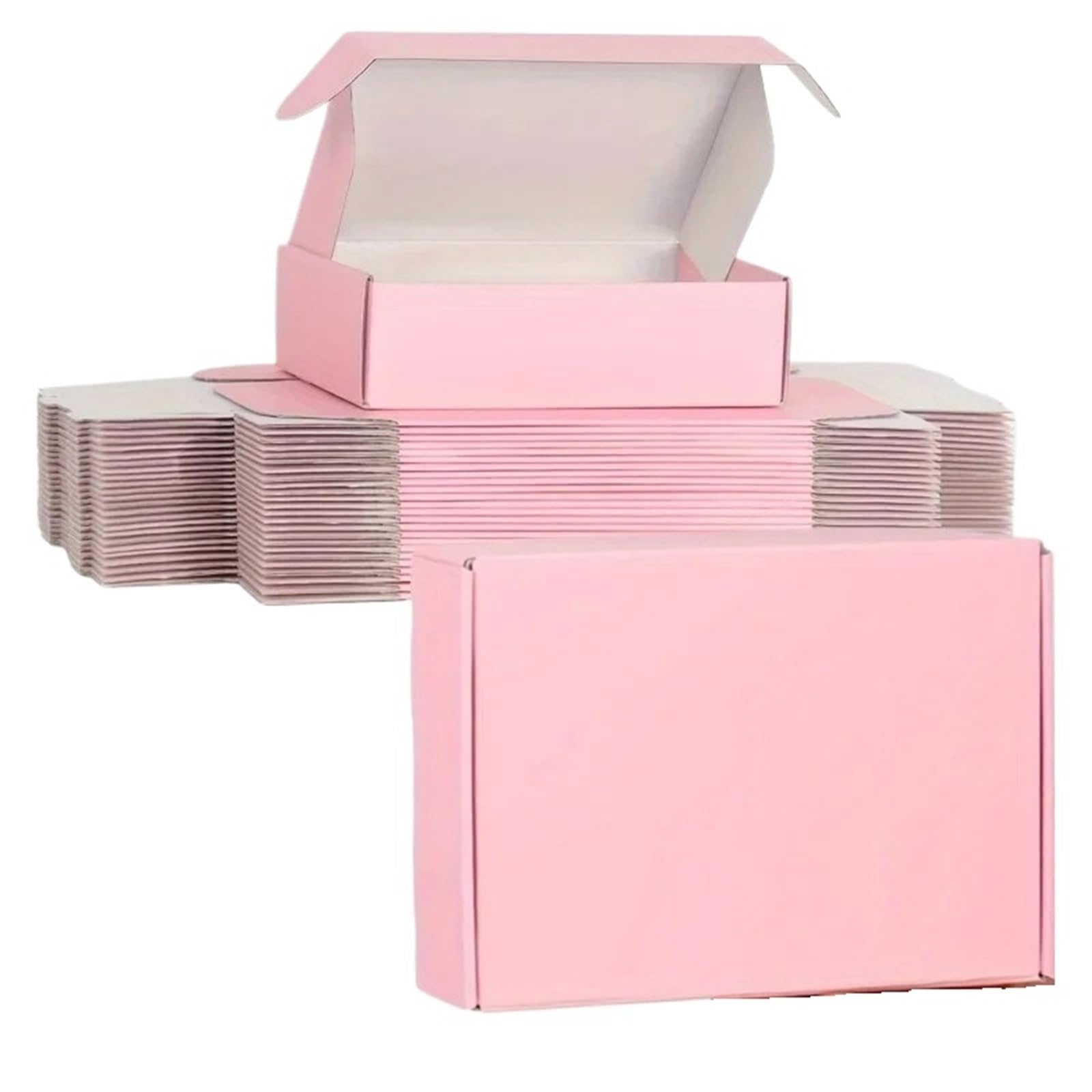 20 Pcs Pink Shipping Boxes Corrugated Cardboard Mailer For Packaging Small Business Mailing For Mailer, Shipping