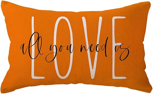 Miniatura 9 de Fundas de almohada lumbar decorativas de 12 x 20 pulgadas, decoración del día de San Valentín para sofá, sofá, porche (rosa)