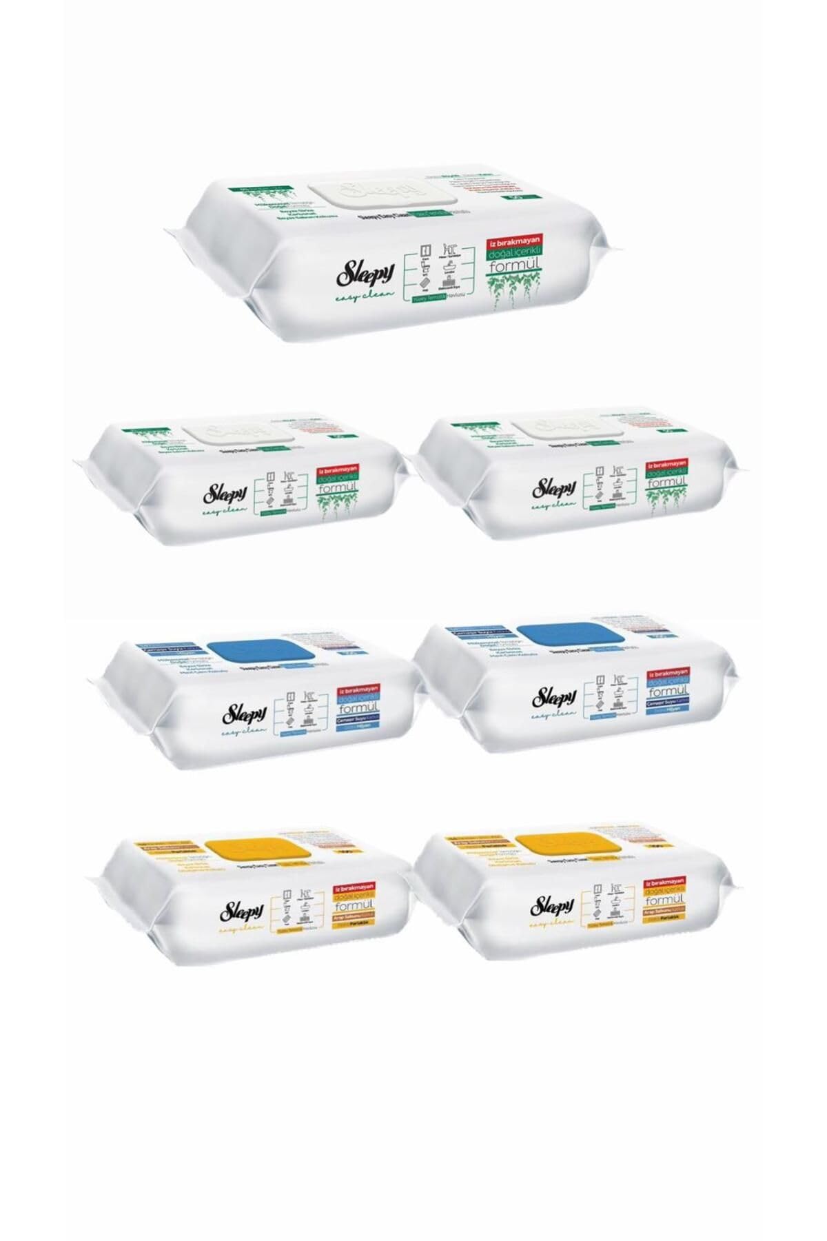 SleepyEasy Clean Beyaz Sabun Katkılı +Çamaşır Suyu Katkılı+Arap Sabunu Katkılı 7X100 (700 Yaprak)