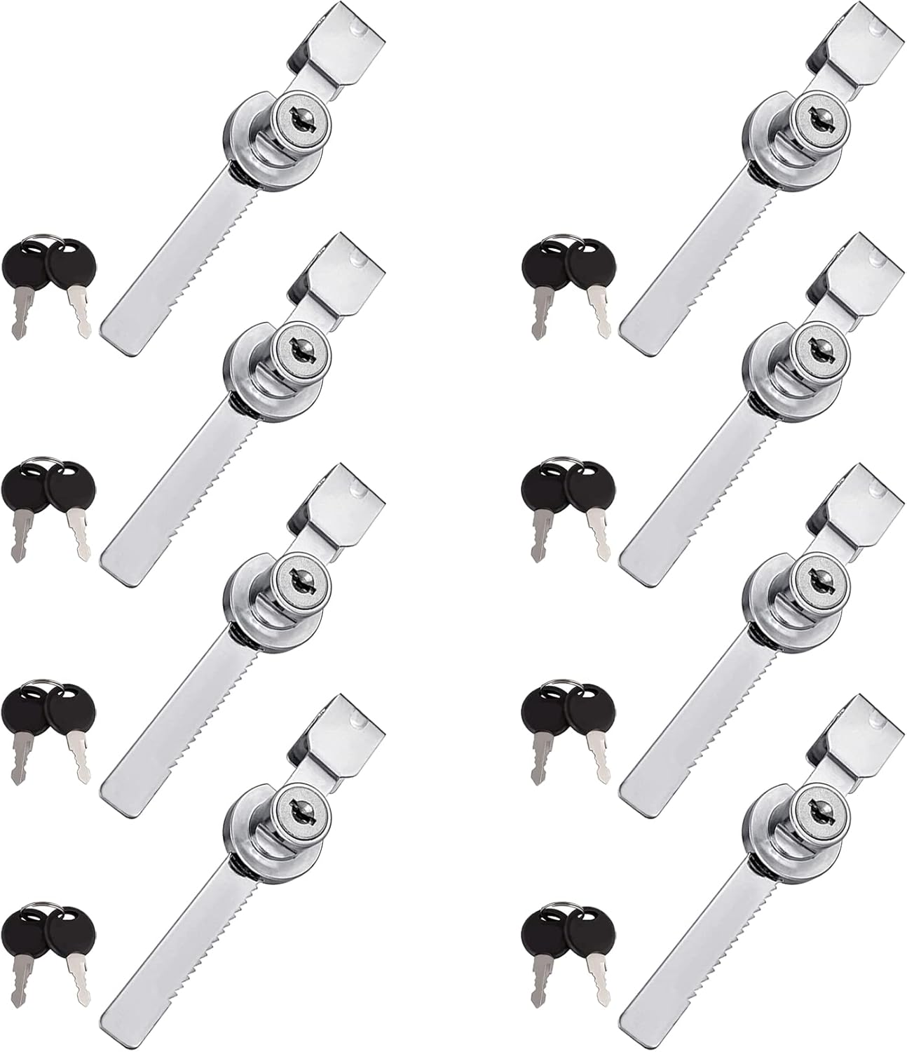 8Pack Display Case Lock Showcase Lock for Sliding Glass