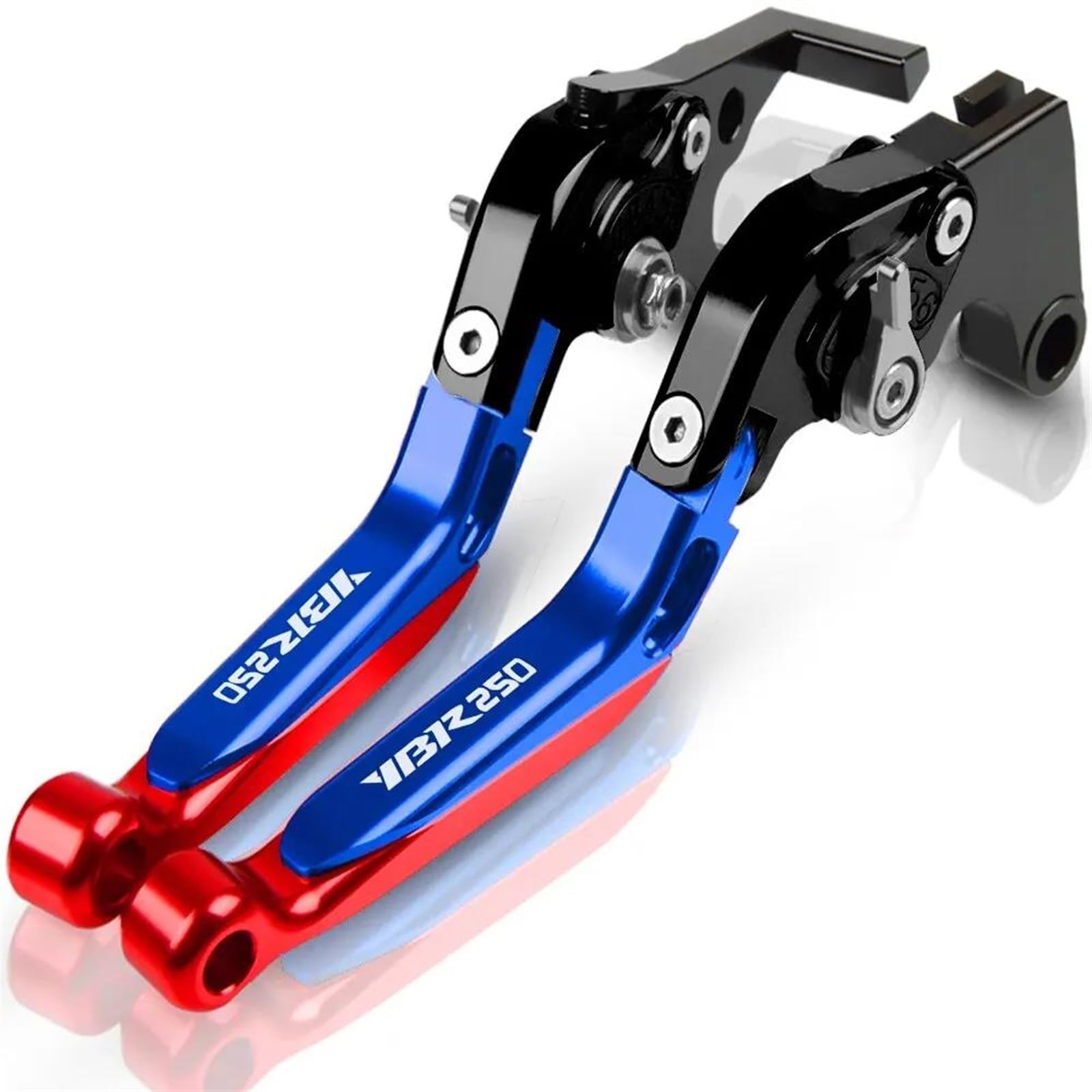Embrayage moto Pour Y&amaha YBR250 2005 2006 2007 2008 2009 2010-2014 YBR 250 Leviers D'embrayage De Frein Extensibles Et Pliables Réglables CNC Pour Moto Levier d'embrayage frein(Black-Blue-Red)